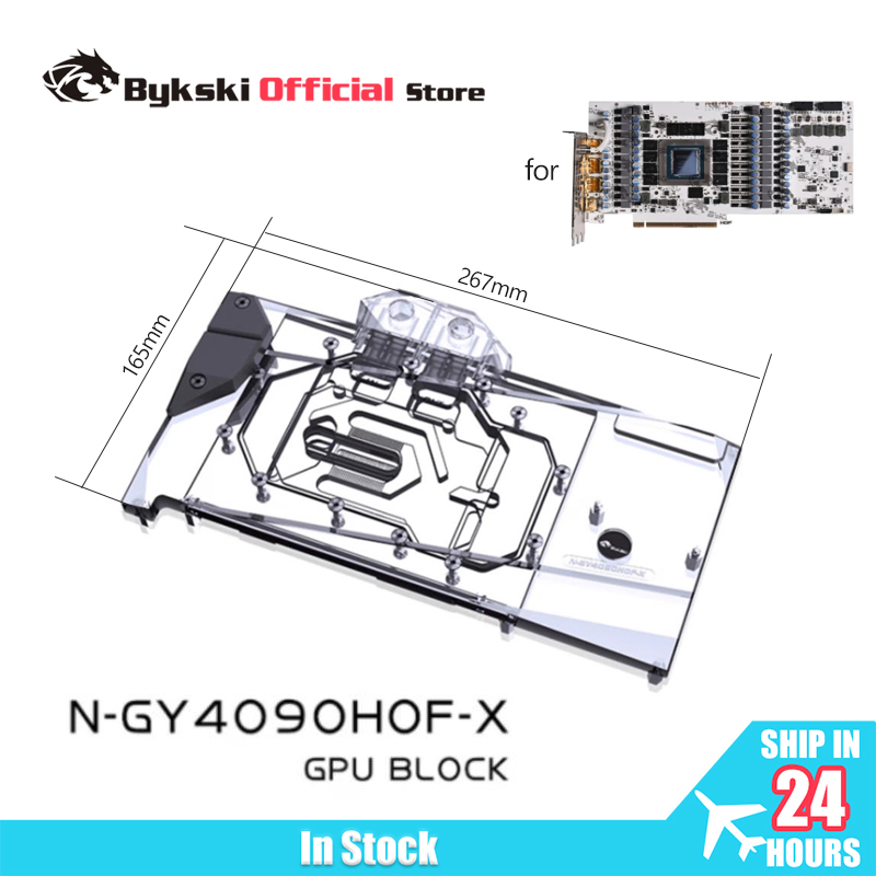 Rtx 4090 Water Block Full Cover - บล็อก GPU Bykski N-GY4090HOF-X สำหรับ GALAXY