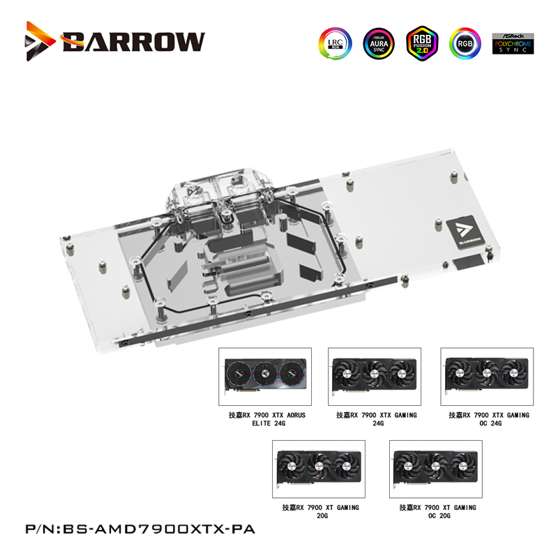 Rx 7900 Xt 20Gb - Barrow GPU Water Block สําหรับ Gigabyte