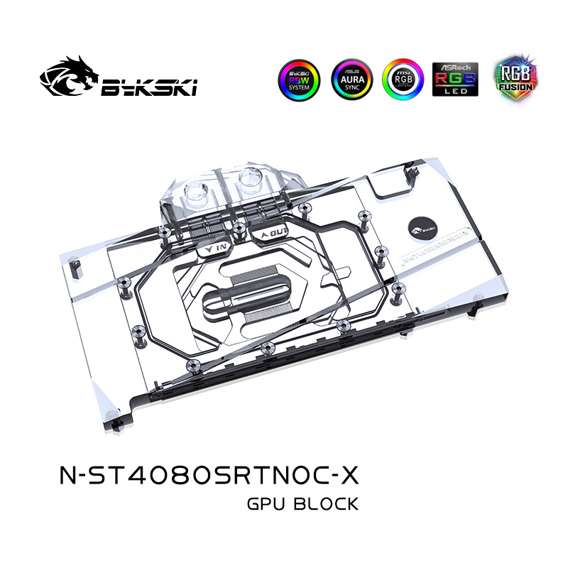 บล็อกระบายความร้อน GPU Bykski  - Rtx 4080 Water Cooling Block บทวิจารณ์และราคา